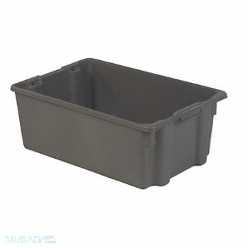 LEWISBINS Stk and Nest Ctr Gray Solid Polyethylene, 6UFZ3