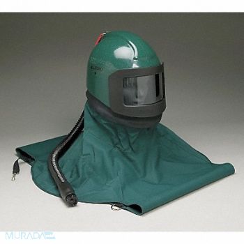 ALLEGRO Abrasive Blasting Helmet Green, 6UNP8