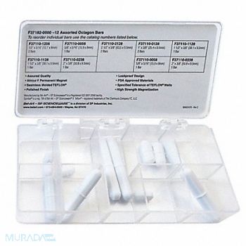 SP SCIENCEWARE SPINBOX STIRRING BAR PTFE ASST PK12, 6UPJ6