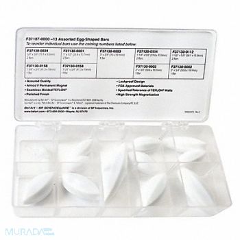 SP SCIENCEWARE SPINBOX STIRRING BAR PTFE ASST PK13, 6UPK1