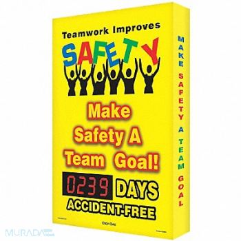 ACCUFORM Electronic Scoreboard 28in x 20in Yellow, 6URA4