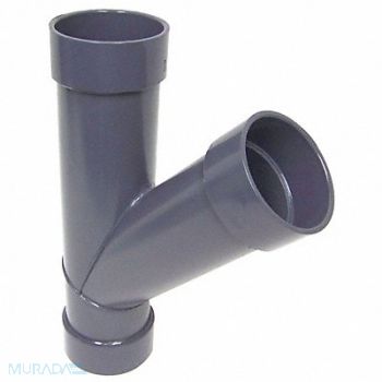 PLASTIC SUPPLY 45 Degree Wye Branch 4 Duct Size, 6UXW2