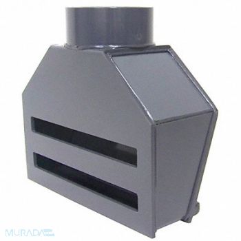 PLASTIC SUPPLY Intake Fume Hood 4 Duct Size, 6UXX9