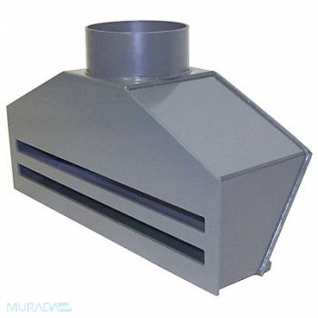 PLASTIC SUPPLY Intake Fume Hood 12 Duct Size, 6UXY3