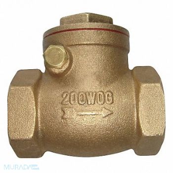GRAINGER APPROVED Swing Check Valve Brass 2 FNPT, 6VDT8