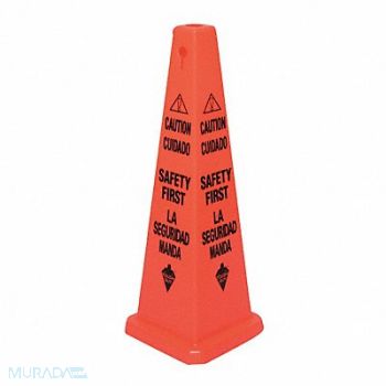 TOUGH GUY Traffic Cone Orange Polypropylene 36in H, 6VKP6