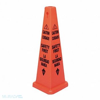 TOUGH GUY Traffic Cone Orange Polypropylene 26in H, 6VKR2