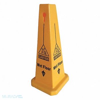 TOUGH GUY Safety Cone Yellow Polypropylene 26 in H, 6VKR5