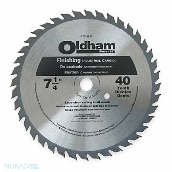 OLDHAM Circular Saw Bld Crbde 7-1/4 40 Teeth, 163K55