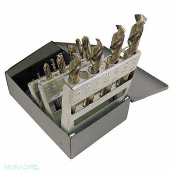 CHICAGO-LATROBE Screw Machine Drill Bit Set 15pc Cobalt, 6WUC5