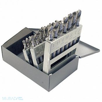 CHICAGO-LATROBE Screw Machine Drill Bit Set 26pc HSS, 6WUE8