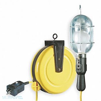 LUMAPRO Cord Reel w/Lamp Incan 50ft 18AWG 120VAC, 6X756