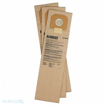 DEWALT Vacuum Bag Paper 2-Ply Reusable PK3, 6XDN2