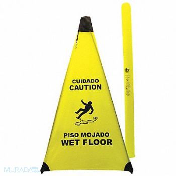 NOVUS PRODUCTS Soft Safety Sign Yellow Nylon 31 in H, 6XMH1