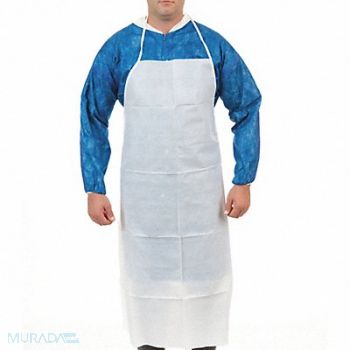INTERNATIONAL ENVIROGUARD Disposable Bib Apron Universal PK100, 6XMN9