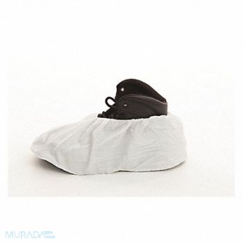 INTERNATIONAL ENVIROGUARD Shoe Covers L White PK200, 6XMP2