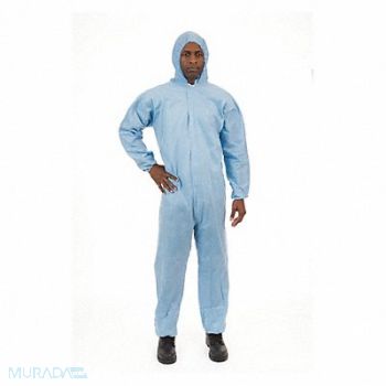 INTERNATIONAL ENVIROGUARD Disposable Coverall Blue 4XL PK25, 6XMX5