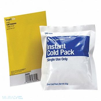 FIRST AID ONLY Instant Cold Compress White 5In. x 4In., 6XNC6