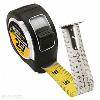 JOHNSON Tape Measure 1 In x 33 ft Chrome In., 6XUT0
