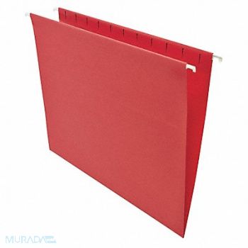 UNIVERSAL ONE Hanging File Folders Letter Red PK25, 6XWC9