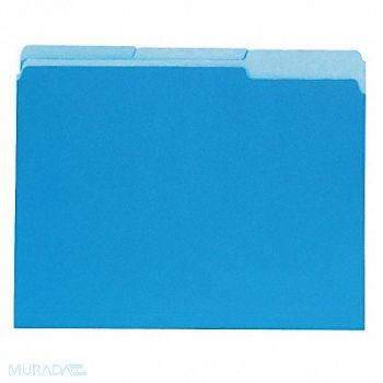 UNIVERSAL File Folders Letter Blue PK100, 6XWD5