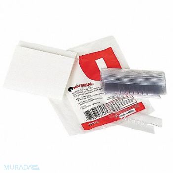 UNIVERSAL Hanging Folder Insert Plastic Clear PK25, 6XWE3