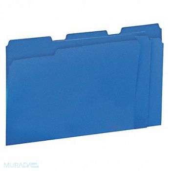 UNIVERSAL ONE File Folders Letter Blue PK100, 6XWE4