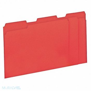 UNIVERSAL ONE File Folders Letter Red PK100, 6XWE6