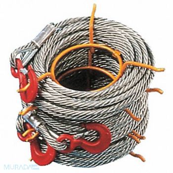 TRACTEL Winch Cable Alloy Stl 1/4 in x 200 ft., 6XXH2