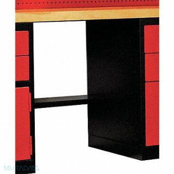 HALLOWELL Foot Rest 36 W x 8 D x 1 in H Black, 6XXU6