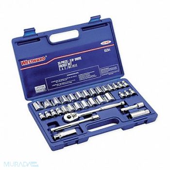 WESTWARD Skt Wrch St Chrm 12Pt 1/4 - 7/8 in, 6XZ84