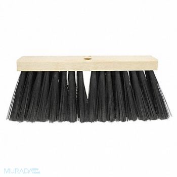 TOUGH GUY Floor Brush Head Tapered 16 Sweep Face, 6YTD0