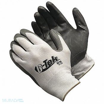 PIP Coated Gloves XS Gray/White PK12, 6ZTT6