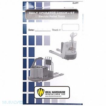 IDEAL WAREHOUSE INNOVATIONS INC. Replacement Checklist Book 7 1/4 dia PK5, 794LK3