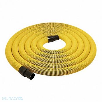 DUSTLESS TECHNOLOGIES Vacuum Hose Kit 1-1/2 Dia 25 ft L Yl, 703D48