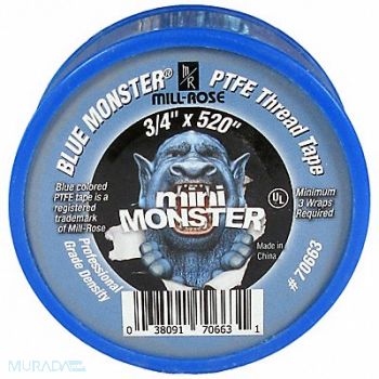BLUE MONSTER Thread Sealant Tape 3/4 in Blue 520 in, 800K15