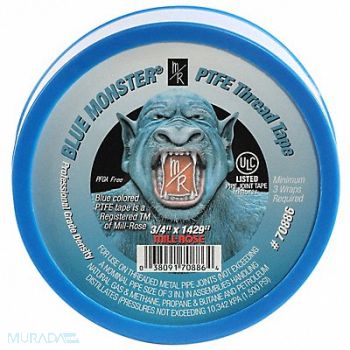 BLUE MONSTER Thread Sealant Tape 3/4 in Blue 1 429 in, 800K17