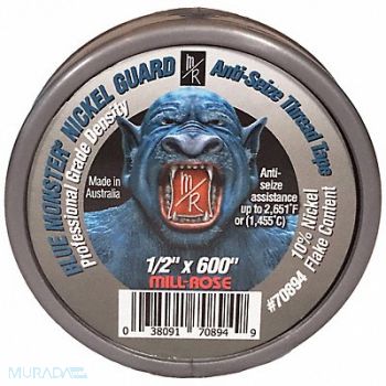 BLUE MONSTER Anti-Seize Tape 1/2 in Silver 600 in, 800K21