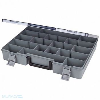 FLAMBEAU Compartment Box Snap Gray 15 1/2 in, 2W786