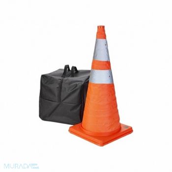 GRAINGER APPROVED Nylon Collapsible Traffic Cone 28 H, 758L32