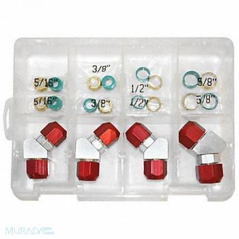 AIRSEPT Line Splice 45 Deg Pack SAE 28 pcs., 34NK76