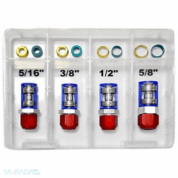 AIRSEPT A/C Line Straight Repair Kit SAE 28 pcs., 34NK91