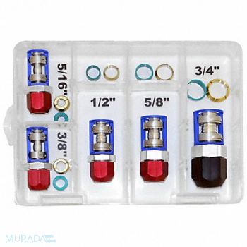 AIRSEPT A/C Line Straight Repair Kit SAE 35 pcs., 34NK92
