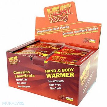 HEAT FACTORY Hand Warmers 3 1/2 in L 2 1/2 in W PK40, 780TG3