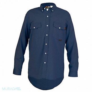 MCR SAFETY FR L Sleeve Shirt 8.7 cal/sq cm Nav Blue, 781G30