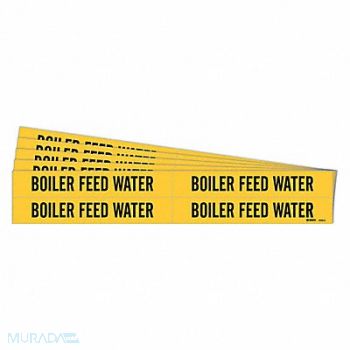 BRADY Pipe Marker Black Boiler Feed Water PK5, 782F21