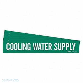 BRADY Pipe Marker Cooling Water Supply PK5, 782F22