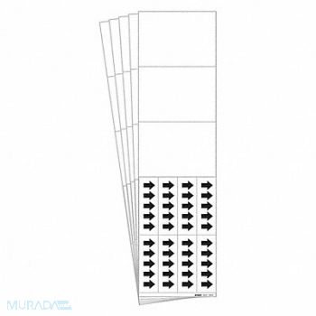 BRADY Pipe Marker Adhesive Black No Legend PK5, 782F43