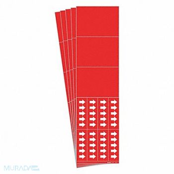 BRADY Pipe Marker Adhesive White No Legend PK5, 782F49