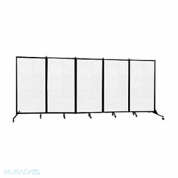 SCREENFLEX PanelClear Room Divider, 782KN6